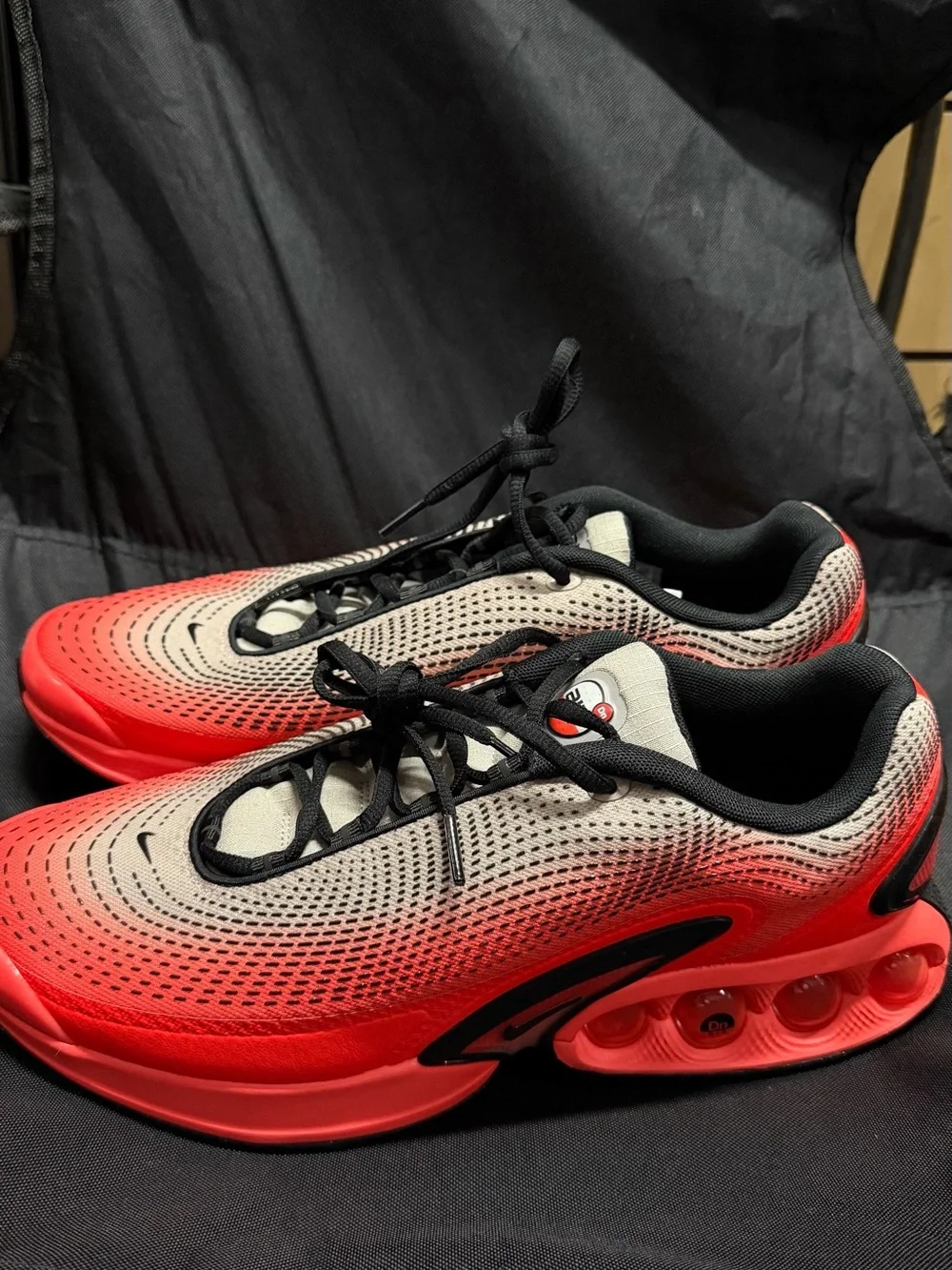 Nike Red and Gray Gradient Air Max DN SE Running Shoes